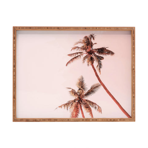 Gale Switzer Sunset Palm Trees Rectangular Tray