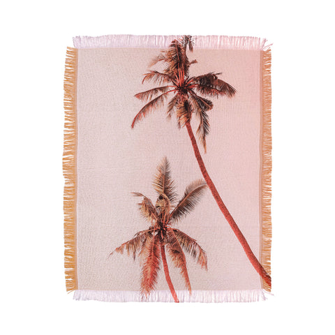 Gale Switzer Sunset Palm Trees Throw Blanket