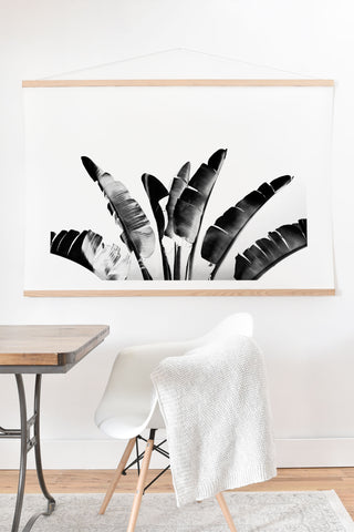 Gale Switzer Traveler Palm bw Art Print And Hanger