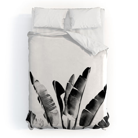 Gale Switzer Traveler Palm bw Duvet Cover