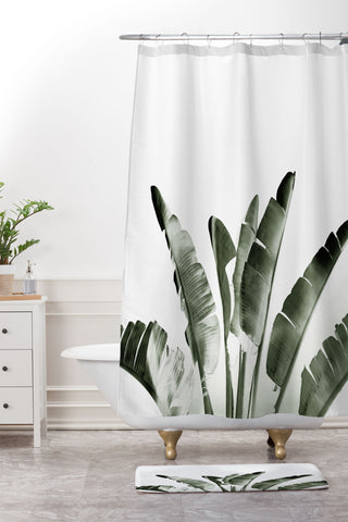 Gale Switzer Traveler Palm Shower Curtain And Mat