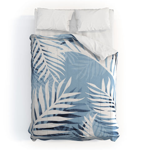 Gale Switzer Tropical Bliss chambray blue Comforter