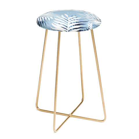 Gale Switzer Tropical Bliss chambray blue Counter Stool