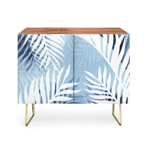 Gale Switzer Tropical Bliss chambray blue Credenza