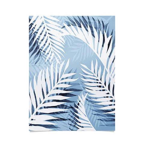 Gale Switzer Tropical Bliss chambray blue Poster