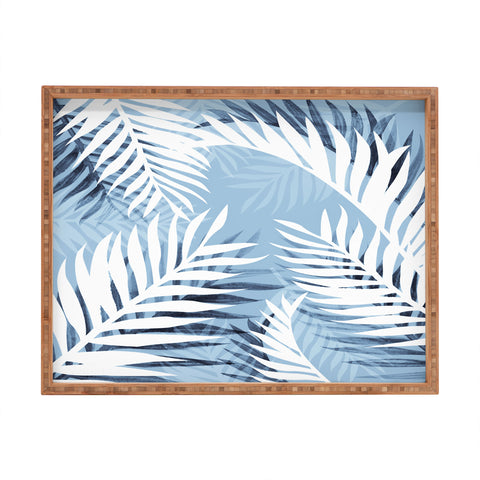 Gale Switzer Tropical Bliss chambray blue Rectangular Tray