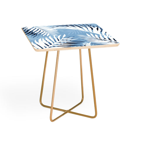 Gale Switzer Tropical Bliss chambray blue Side Table