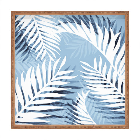 Gale Switzer Tropical Bliss chambray blue Square Tray