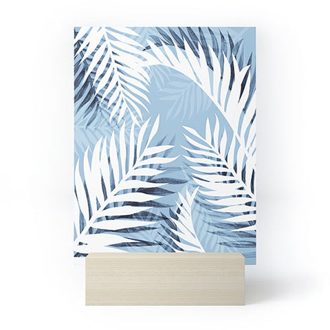 Gale Switzer Tropical Bliss chambray blue Mini Art Print