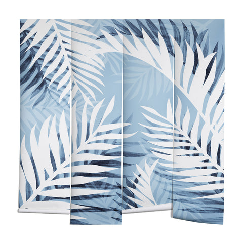 Gale Switzer Tropical Bliss chambray blue Wall Mural