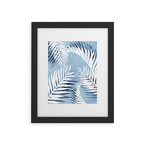 Gale Switzer Tropical Bliss chambray blue Framed Art Print