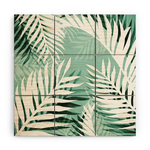 Gale Switzer Tropical Bliss jungle green Wood Wall Mural