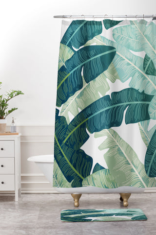 Gale Switzer Tropical oasis Shower Curtain And Mat