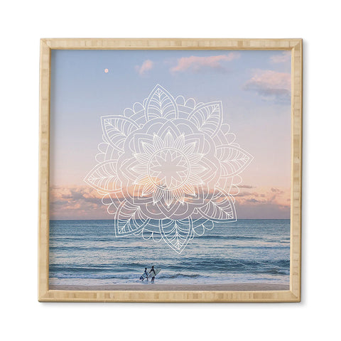 Gale Switzer Twilight Surf Mandala Framed Wall Art