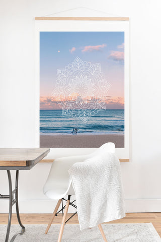 Gale Switzer Twilight Surf Mandala Art Print And Hanger