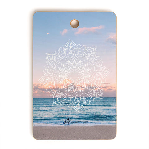Gale Switzer Twilight Surf Mandala Cutting Board Rectangle