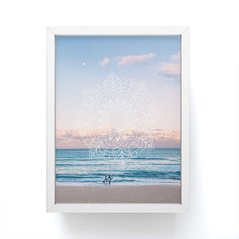 Gale Switzer Twilight Surf Mandala Framed Mini Art Print