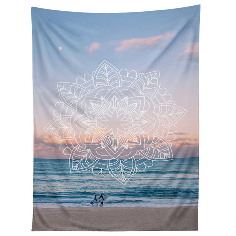 Gale Switzer Twilight Surf Mandala Tapestry