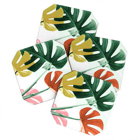 Gale Switzer Urban Jungle leaves Coaster Set