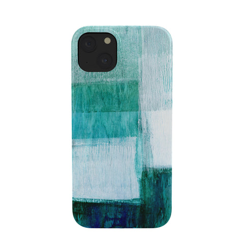 GalleryJ9 Aqua Blue Geometric Abstract Textured Painting Phone Case
