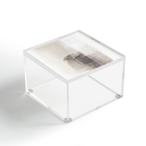 GalleryJ9 Beige and Brown Minimalist Abstract Painting Acrylic Box