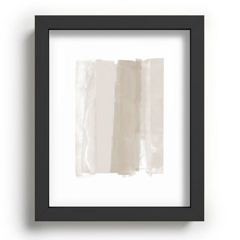 GalleryJ9 Beige Ombre Minimalist Abstract Painting Recessed Framing Rectangle