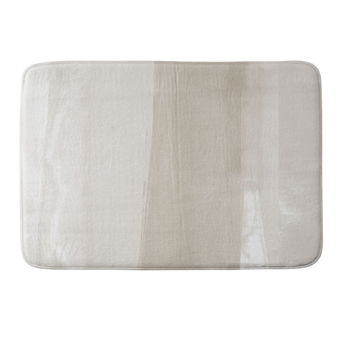 GalleryJ9 Beige Ombre Minimalist Abstract Painting Memory Foam Bath Mat