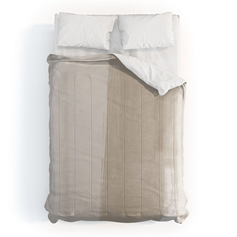 GalleryJ9 Beige Ombre Minimalist Abstract Painting Comforter