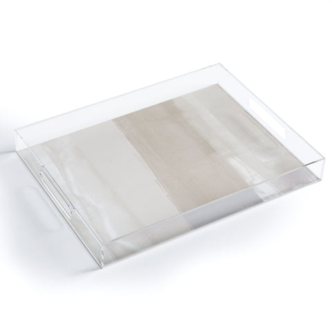 GalleryJ9 Beige Ombre Minimalist Abstract Painting Acrylic Tray