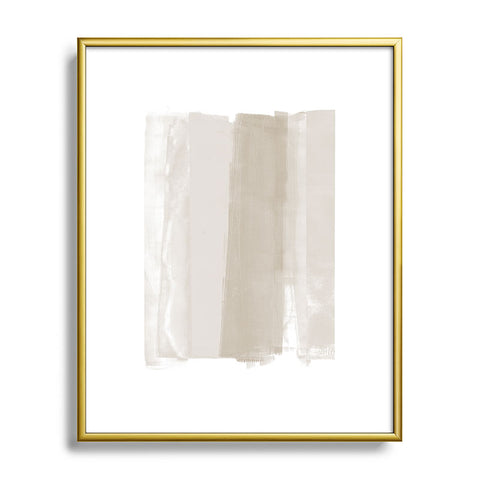 GalleryJ9 Beige Ombre Minimalist Abstract Painting Metal Framed Art Print