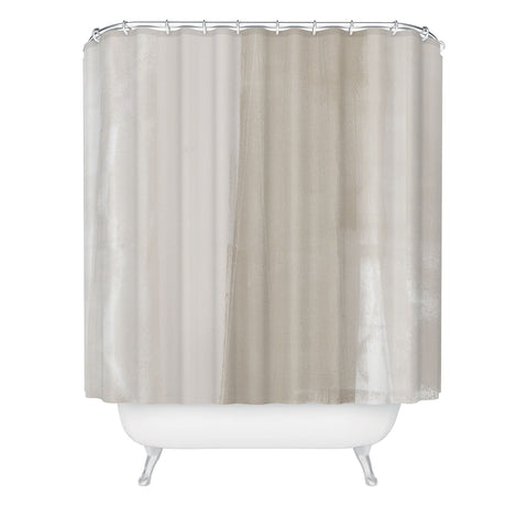 GalleryJ9 Beige Ombre Minimalist Abstract Painting Shower Curtain