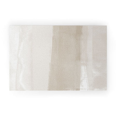 GalleryJ9 Beige Ombre Minimalist Abstract Painting Welcome Mat