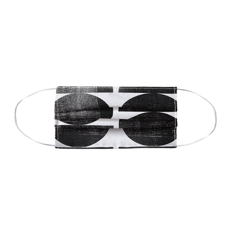 GalleryJ9 Black and White Mid Century Modern Circles Face Mask