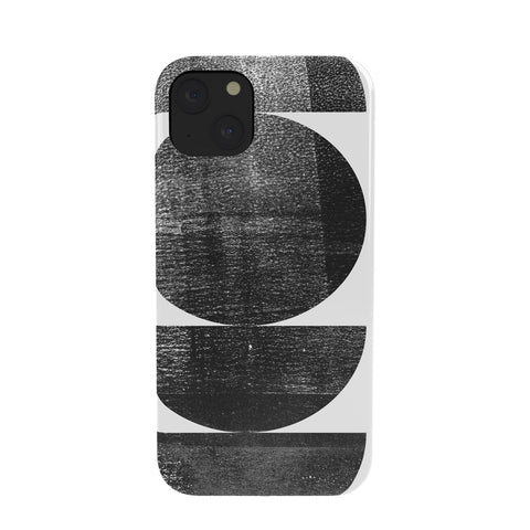 GalleryJ9 Black and White Mid Century Modern Circles Phone Case