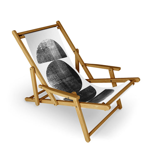 GalleryJ9 Black and White Mid Century Modern Circles Sling Chair