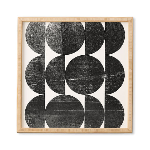 GalleryJ9 Black and White Mid Century Modern Op Art Framed Wall Art