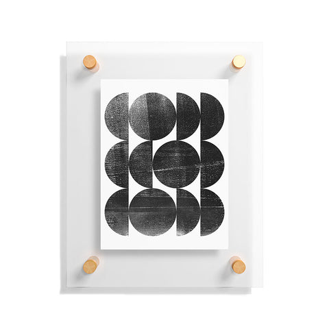 GalleryJ9 Black and White Mid Century Modern Op Art Floating Acrylic Print