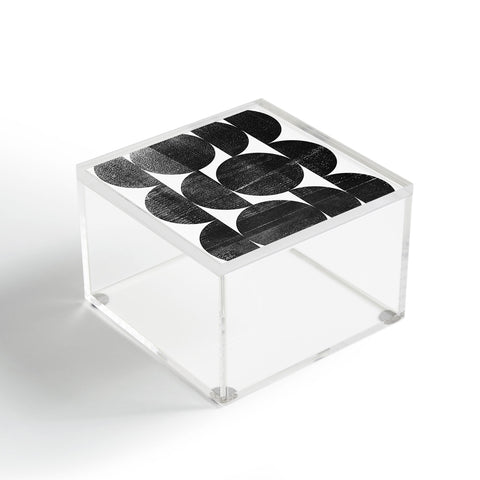 GalleryJ9 Black and White Mid Century Modern Op Art Acrylic Box