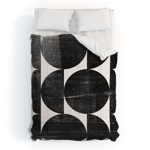 GalleryJ9 Black and White Mid Century Modern Op Art Comforter