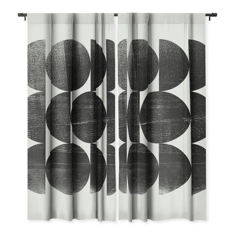 GalleryJ9 Black and White Mid Century Modern Op Art Blackout Non Repeat