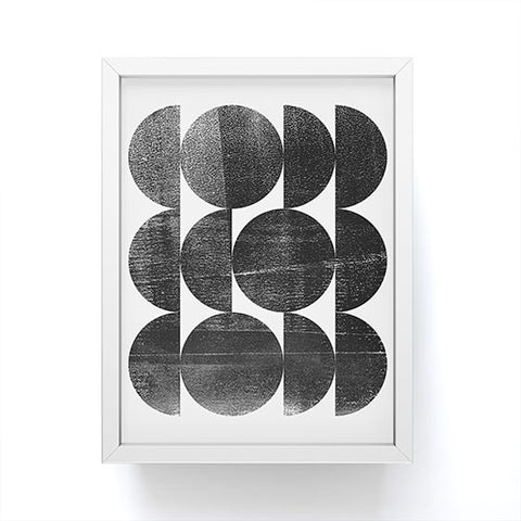 GalleryJ9 Black and White Mid Century Modern Op Art Framed Mini Art Print
