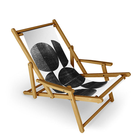 GalleryJ9 Black and White Mid Century Modern Op Art Sling Chair