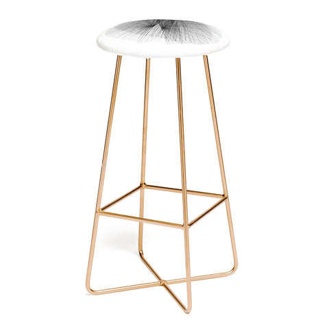 GalleryJ9 Black and White Mid Century Modern Radiating Lines Geometric Abstract Bar Stool