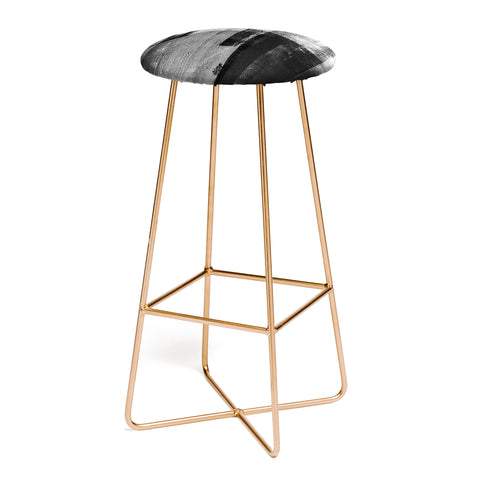 GalleryJ9 Black and White Minimalist Industrial Abstract Bar Stool