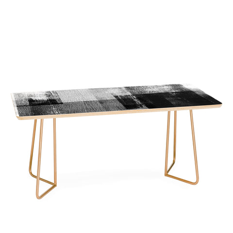 GalleryJ9 Black and White Minimalist Industrial Abstract Coffee Table