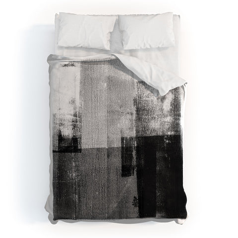GalleryJ9 Black and White Minimalist Industrial Abstract Comforter