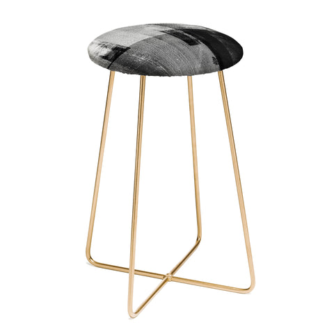 GalleryJ9 Black and White Minimalist Industrial Abstract Counter Stool