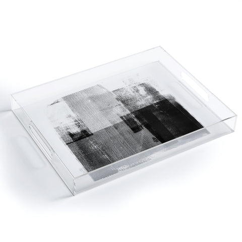 GalleryJ9 Black and White Minimalist Industrial Abstract Acrylic Tray