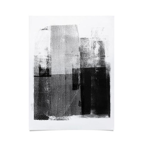 GalleryJ9 Black and White Minimalist Industrial Abstract Poster