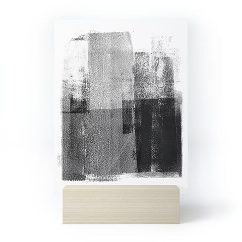GalleryJ9 Black and White Minimalist Industrial Abstract Mini Art Print